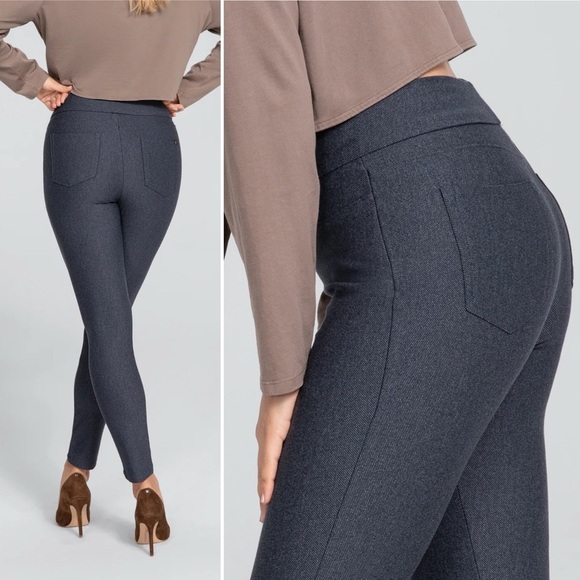 Honeylove NWT EverReady Pant Medium Stormy Blue casual pull-on pants slimming - Picture 2 of 14